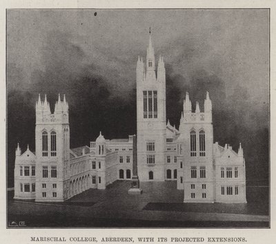 Marischal College, Aberdeen, med sine prosjekterte utvidelser av English Photographer
