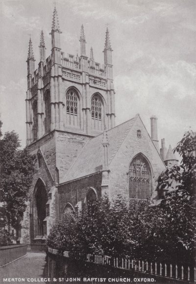 Merton College og St John Baptist Church, Oxford av English Photographer