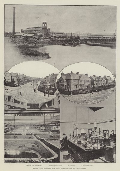Messers Lever Brothers Soap Works, Port Sunlight, nær Birkenhead av English Photographer