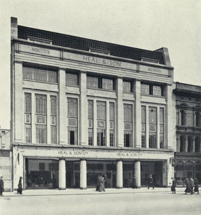 Mrs Heal and Son's, Tottenham Court Road (s/hv-bilde) av English Photographer