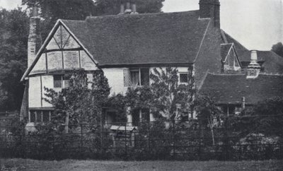 Milton's Cottage i Chalfont St Giles, Buckinghamshire, hvor han bodde under pesten i London (s/hv-bilde) av English Photographer