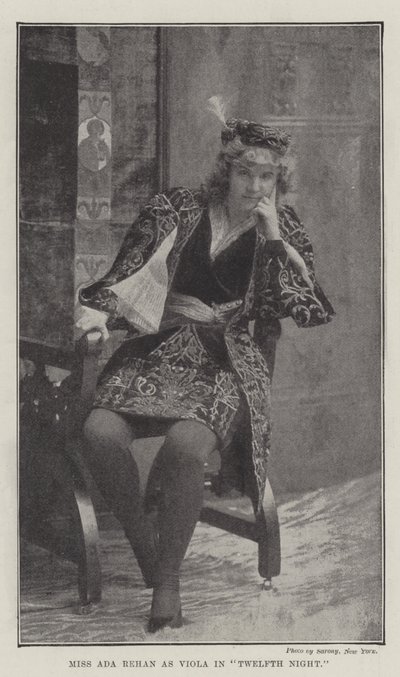 Frøken Ada Rehan som Viola i Twelfth Night av English Photographer