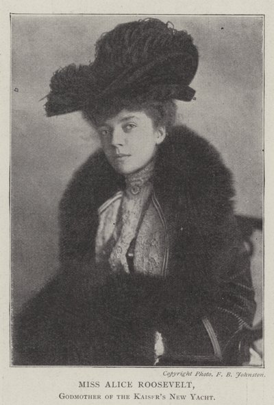 Frøken Alice Roosevelt, gudmor til Kaisers New Yacht av English Photographer
