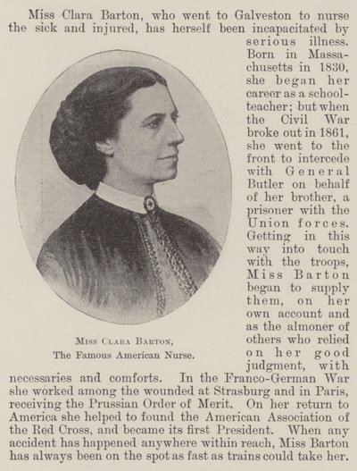 Miss Clara Barton, den berømte amerikanske sykepleieren av English Photographer