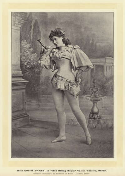 Frøken Edith Wynne, i Red Riding Hood, Gaiety Theatre, Dublin av English Photographer