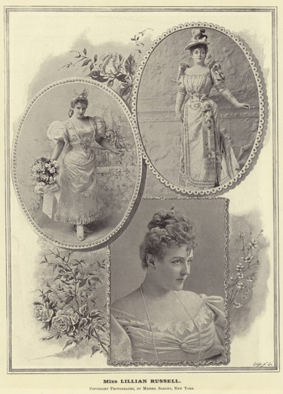 Frøken Lillian Russell av English Photographer