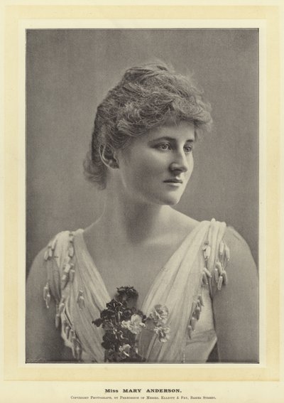 Frøken Mary Anderson av English Photographer