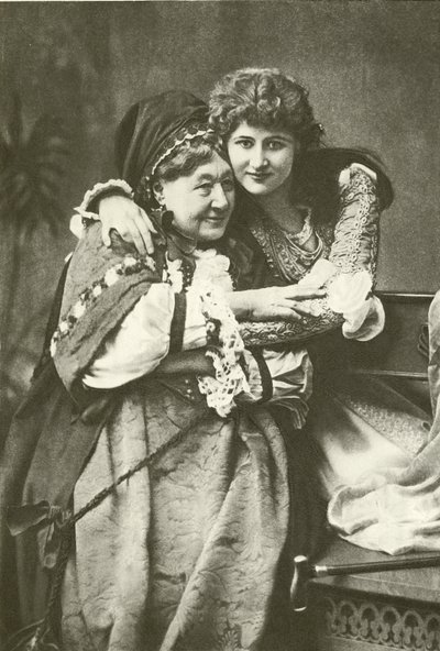 Frøken Mary Anderson og fru Stirling som Juliet og sykepleier (gravyr) av English Photographer