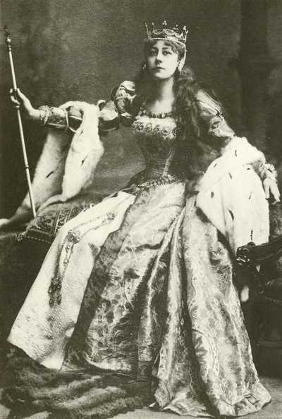 Miss Violet Vanbrugh som Anne Boleyn (gravyr) av English Photographer