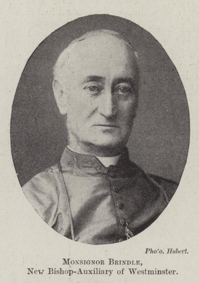 Monsignor Brindle, New Bishop-Auxiliary of Westminster av English Photographer