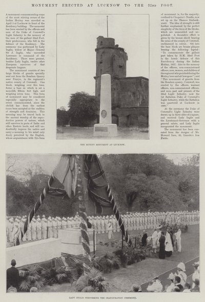 Monument reist ved Lucknow til 32. fot av English Photographer