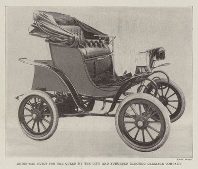 Motor-Car bygget for dronningen av City and Suburban Electric Carriage Company av English Photographer