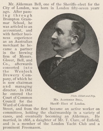 Mr Alderman Bell, Sheriff-Elect i London av English Photographer