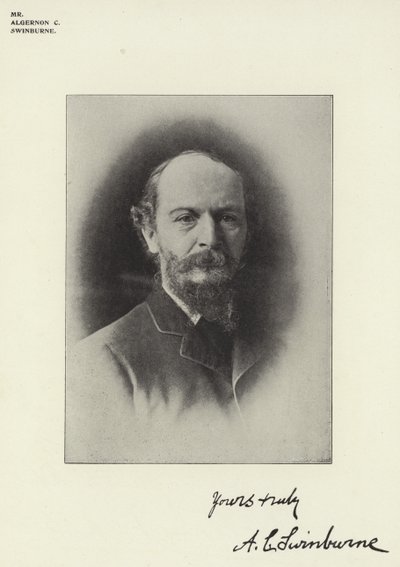 Mr Algernon C Swinburne av English Photographer