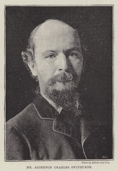 Herr Algernon Charles Swinburne av English Photographer