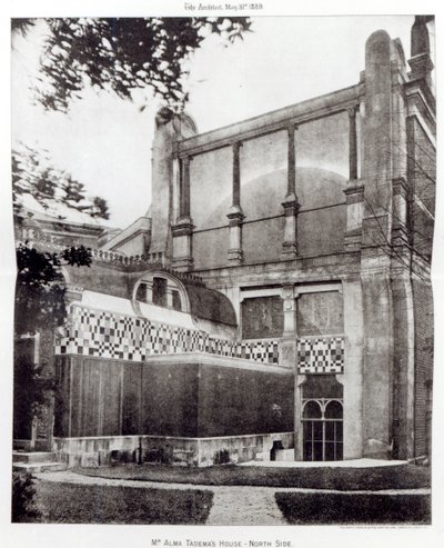 Mr. Alma Tademas House, North Side, 34 Grove End Road, London, 1889 av English Photographer