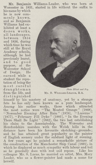Mr B Williams-leder, RA av English Photographer