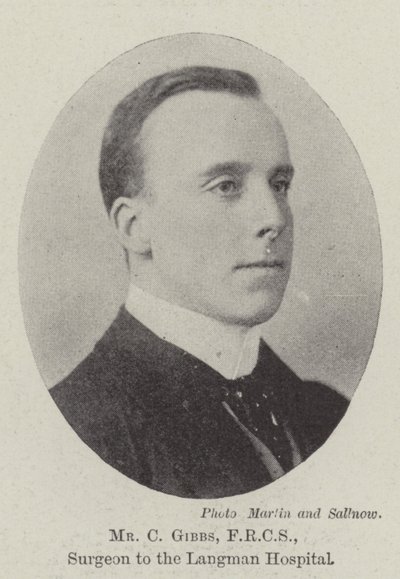 Mr C Gibbs, FRCS, kirurg ved Langman Hospital av English Photographer