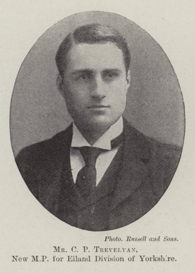 Mr CP Trevelyan, ny MP for Elland Division of Yorkshire av English Photographer