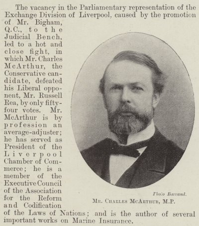 Mr Charles McArthur, MP av English Photographer