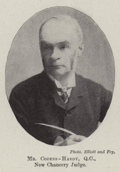 Mr Cozens-Hardy, QC, ny kanslerdommer av English Photographer