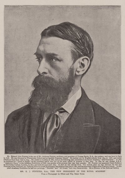 Mr E J Poynter, RA, den nye presidenten for Royal Academy av English Photographer