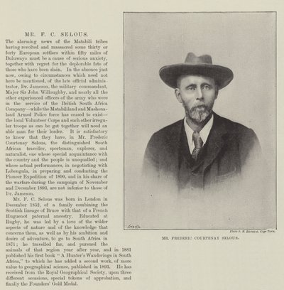 Herr Frederic Courtenay Selous av English Photographer