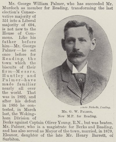 Mr G W Palmer, ny MP for lesing av English Photographer