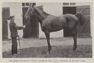 Mr George Edwardess Santoi, vinner av Jubilee Handicap på Kempton Park av English Photographer