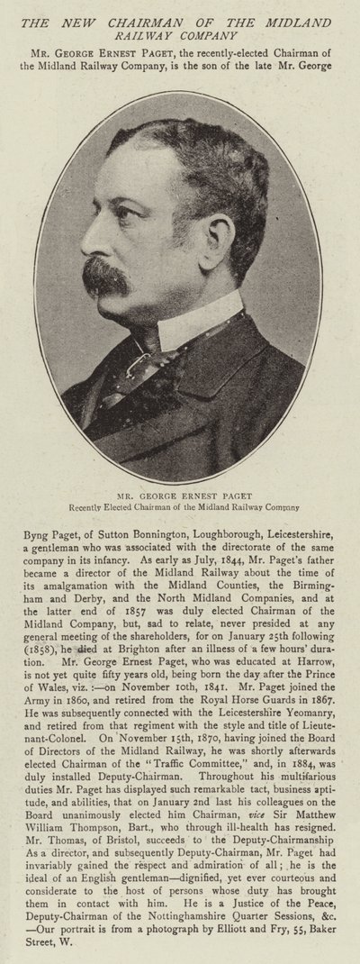 Herr George Ernest Paget av English Photographer