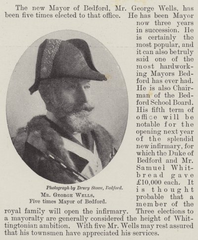 Mr George Wells, fem ganger ordfører i Bedford av English Photographer