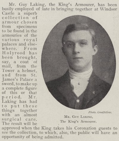 Mr Guy Laking, Kings Armourer av English Photographer