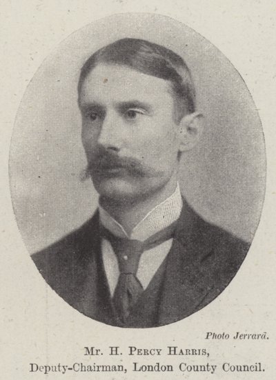 Mr H Percy Harris, nestleder, London County Council av English Photographer