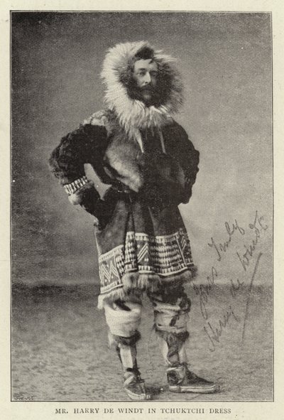 Mr Harry de Windt i Tchuktchi-kjole av English Photographer
