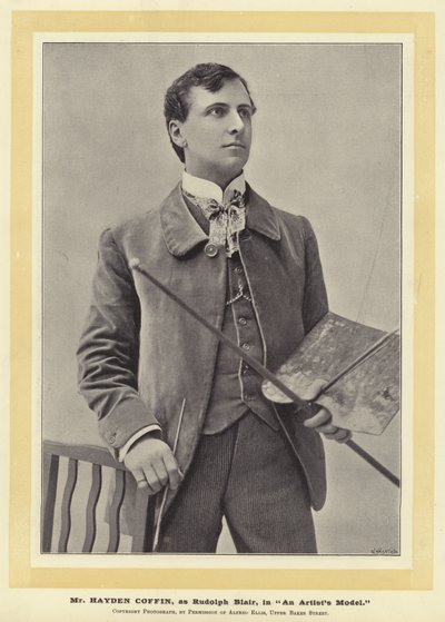 Mr Hayden Coffin, som Rudolph Blair, i An Artists Model av English Photographer