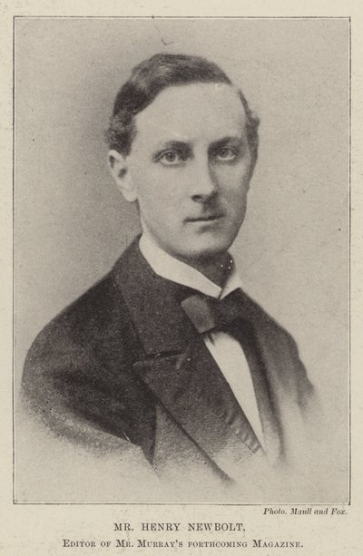 Mr Henry Newbolt, redaktør av Mr Murrays kommende magasin av English Photographer