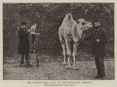 Mr Onslow Ford, ARA, ved Zoological Gardens av English Photographer