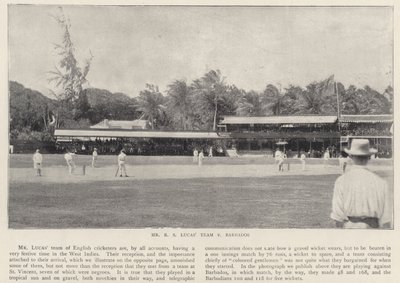 Mr RS Lucass Team vs Barbados, cricket av English Photographer