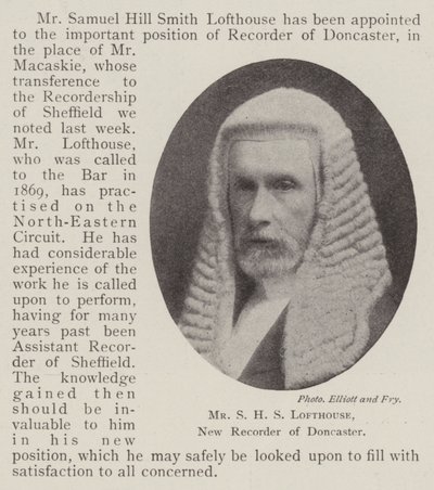 Mr S H S Lofthouse, ny opptaker av Doncaster av English Photographer