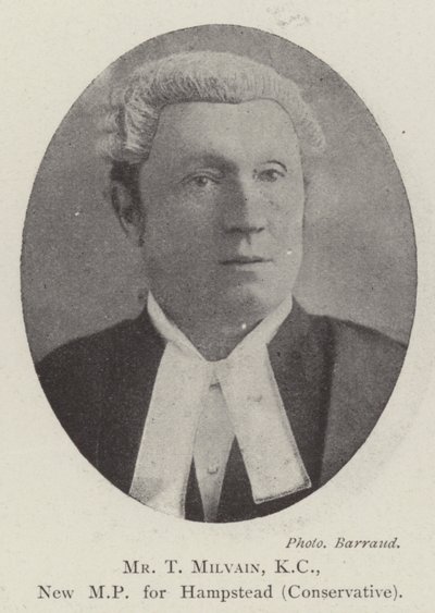 Mr T Milvain, KC, ny MP for Hampstead (konservativ) av English Photographer