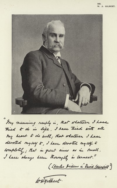 Mr WS Gilbert av English Photographer