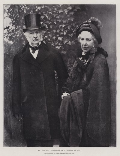 Herr og fru Gladstone på Hawarden i 1895 av English Photographer