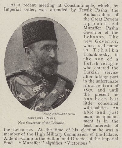 Muzaffer Pasha, ny guvernør i Libanon av English Photographer