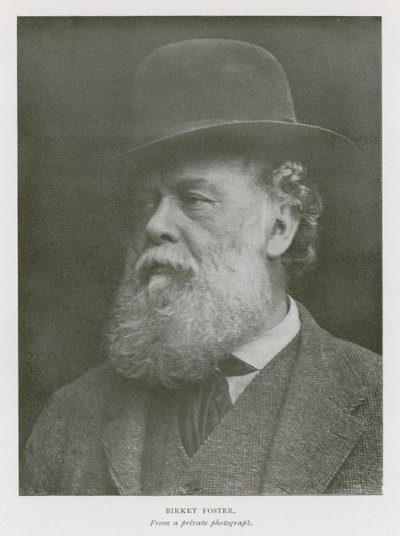 Myles Birket Foster, engelsk kunstner (s/hvitt-bilde) av English Photographer
