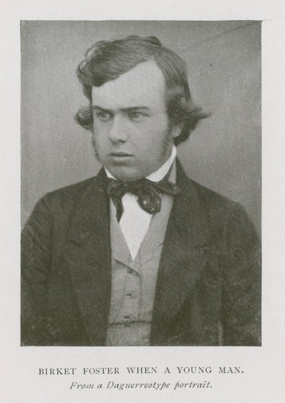 Myles Birket Foster, engelsk kunstner, som ung mann (s/hv-bilde) av English Photographer