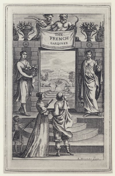 N de Bonnefons, The French Gardiner, Tr J Evelyn, J Crooke 1658 (s/hvitt-bilde) av English Photographer
