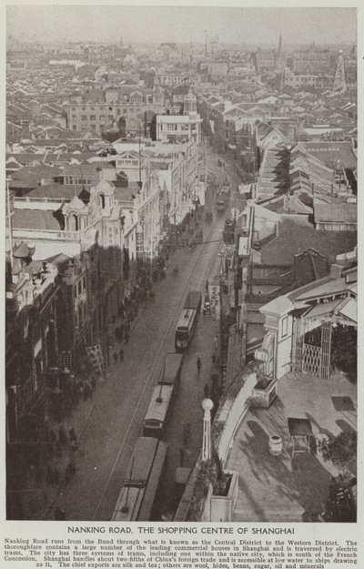 Nanking Road, kjøpesenteret i Shanghai (s/hvitt bilde) av English Photographer