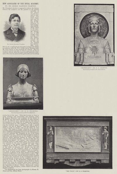 Nye medarbeidere ved Royal Academy, George Glanfield Frampton av English Photographer