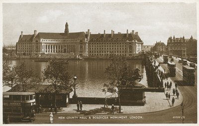 New County Hall og Boadicea-monumentet av English Photographer