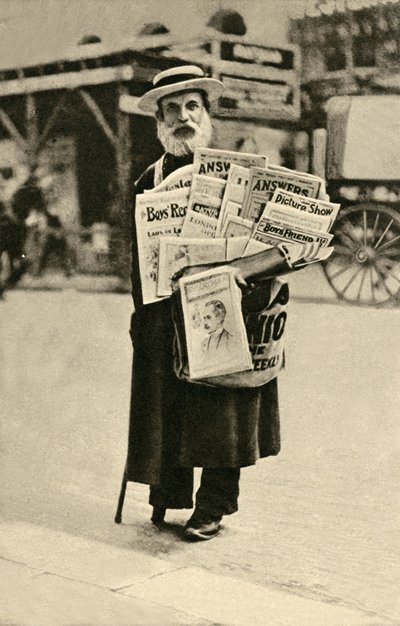 Avisleverandør (s/hvitt bilde) av English Photographer